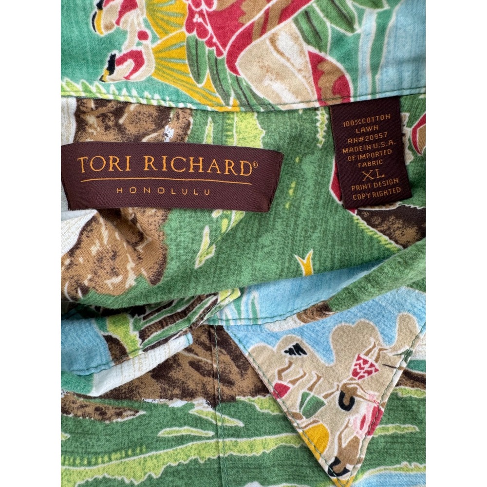Tori Richard Boat Day Aloha Men's Cotton Lawn XL Hawaiian Shirt - Picture 3 of 6